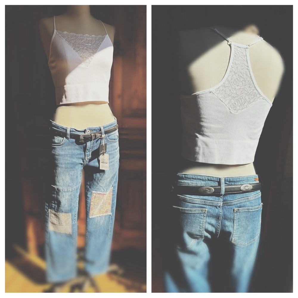 Lace Ribbed Tank - Picture 7 of 10